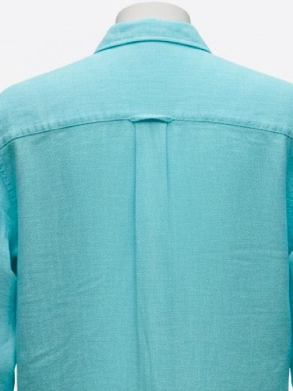 Talbots Linen Cross Dyed Modern Boxy-fit Long Sleeve Button Down Shirt - Picture 5 of 7